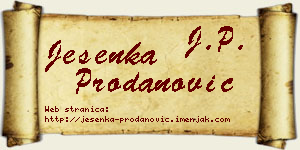 Jesenka Prodanović vizit kartica